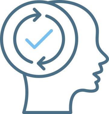 Süreklilik Satırı İki Renk Simgesi