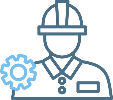 Mühendislik Satırı İki Renk Simgesi