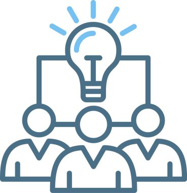 Fikir Satırı İki Renk Simgesi