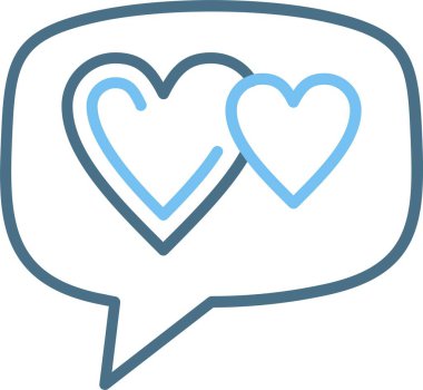 Aşk Satırı İki Renk Simgesi