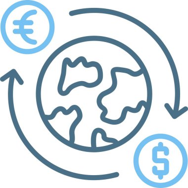 Para Takas Satırı İki Renk Simgesi