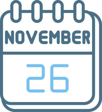 26 Kasım Satır İki Renk Simgesi