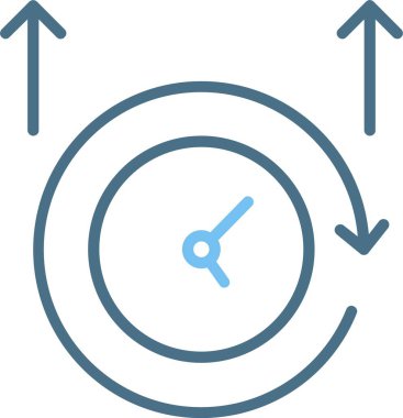 Fazla mesai Satırı İki Renk Simgesi