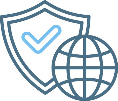 Güvenlik Çizgisi İki Renk Simgesi