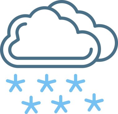 Kış Çizgisi İki Renk Simgesi