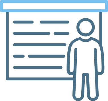 Tahta Satırı İki Renk Simgesi