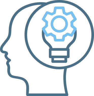 Düşünce Satırı İki Renk Simgesi