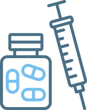 Uyuşturucu Çizgisi İki Renk Simgesi