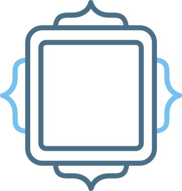 Çerçeve Çizgisi İki Renk Simgesi