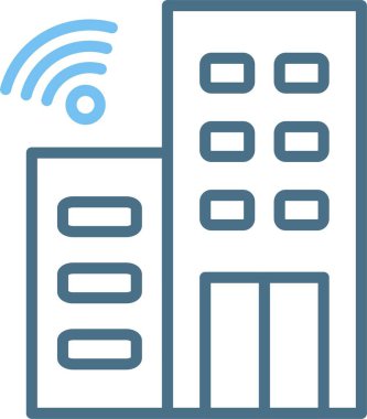 İnternet Servis Satırı İki Renk Simgesi