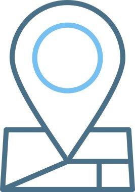 Harita İşaretleyici Satırı İki Renk Simgesi