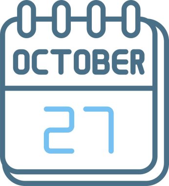 27 Ekim Satır İki Renk Simgesi