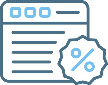 Web Sitesi Satırı İki Renk Simgesi