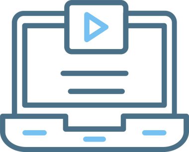 Video Satırı İki Renk Simgesi