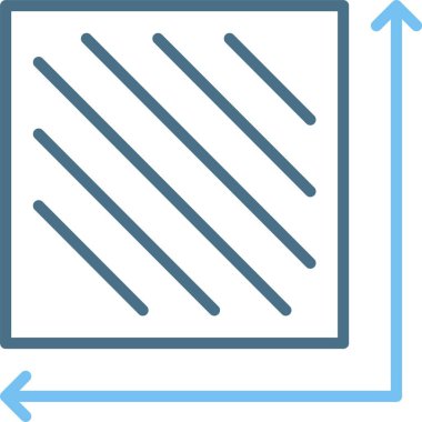 Alan Çizgisi İki Renk Simgesi