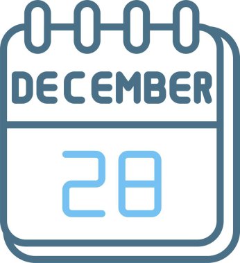 28 Aralık Satır İki Renk Simgesi