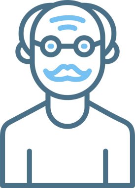 Yaşlılar Çizgisi İki Renk Simgesi