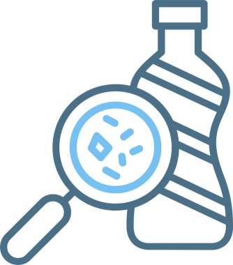 Mikro Plastik Satır İki Renk Simgesi