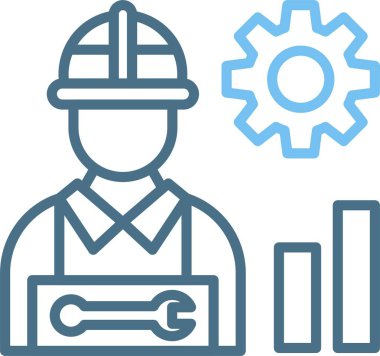 İşçi Satırı İki Renk Simgesi