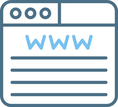 Www Satır İki Renk Simgesi