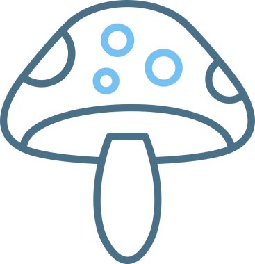 Mantar Çizgisi İki Renk Simgesi