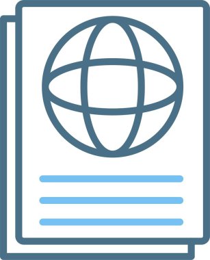 Kabartma Çizgisi İki Renk Simgesi