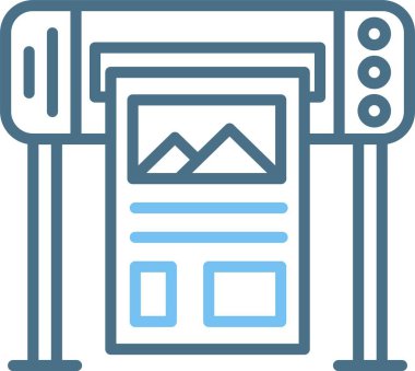 Çizim Satırı İki Renk Simgesi