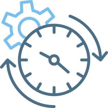 Üretim Çizgisi İki Renk Simgesi