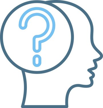 Soru Satırı İki Renk Simgesi