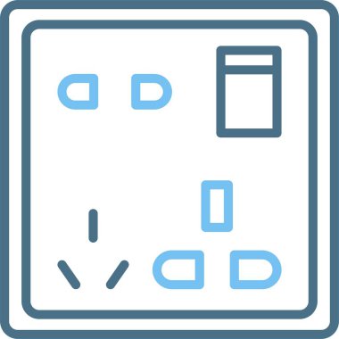 Soket Satırı İki Renk Simgesi