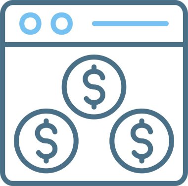 Svg Satır İki Renk Simgesi