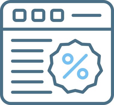 İndirim Satırı İki Renk Simgesi