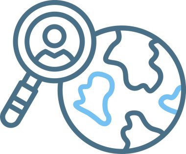 İnsan Kaynakları Satırı İki Renk Simgesi