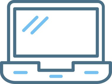 Laptop Satırı İki Renk Simgesi