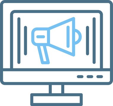 Reklam Satırı İki Renk Simgesi