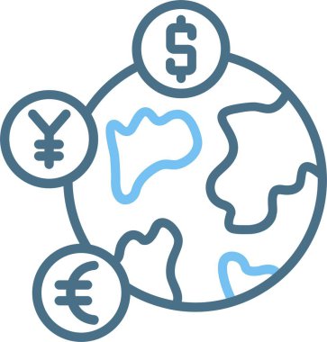 Para Çizgisi İki Renk Simgesi