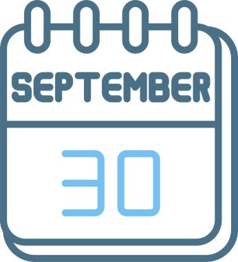 30 Eylül Satır İki Renk Simgesi