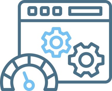 Web sayfası hız testi Satırı İki Renk Simgesi