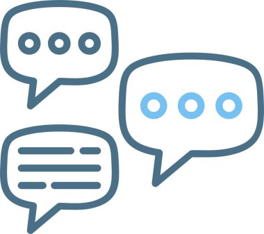 Kabarcık Sohbeti Satırı İki Renk Simgesi