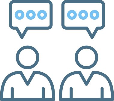 Konuşma Satırı İki Renk Simgesi