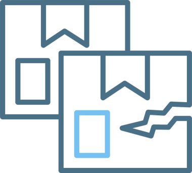 Hasarlı Paket Satırı İki Renk Simgesi