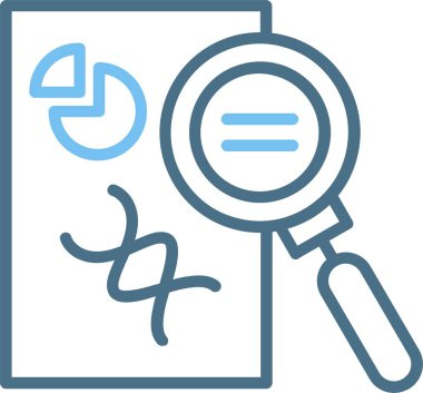 Veri Analizi Satırı İki Renk Simgesi