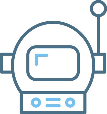 Astronot Miğfer Satır İki Renk Simgesi