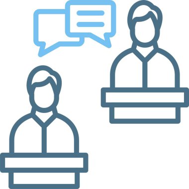 İletişim Satırı İki Renk Simgesi