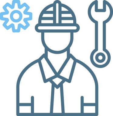 Mühendislik Satırı İki Renk Simgesi