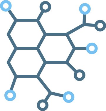 Enzim Çizgisi İki Renk Simgesi