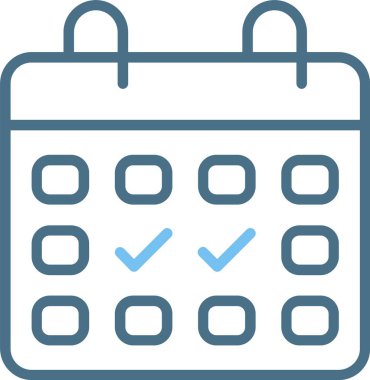 Takvim Satırı İki Renk Simgesi