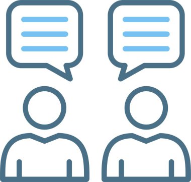 Konuşma Satırı İki Renk Simgesi