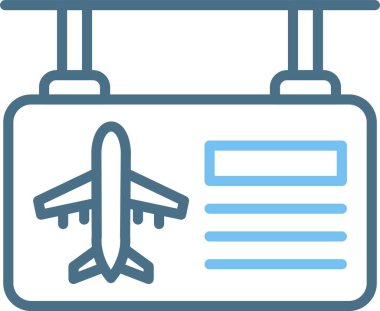 Uçuş Bilgi Satırı İki Renk Simgesi