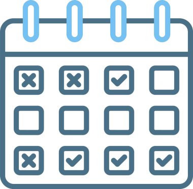 Zaman Çizelgesi İki Renk Simgesi